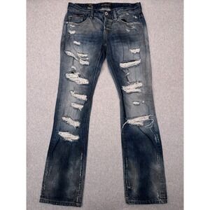 Cult Of Individuality Jeans 32x34 Rebel Straight‎ Japanese Selvedge Distressed